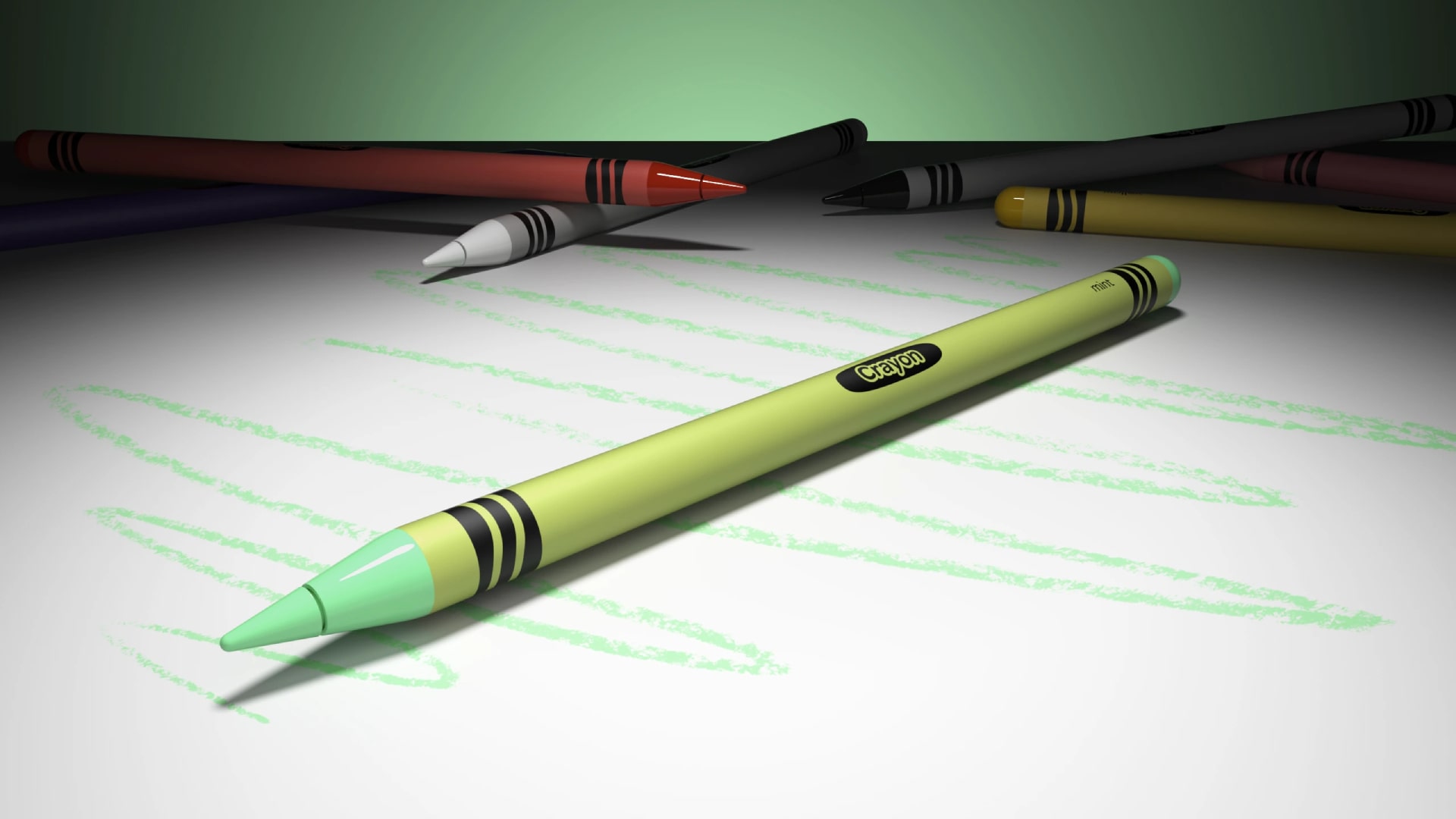 The ColorWare Apple Crayon Pro on a desk.